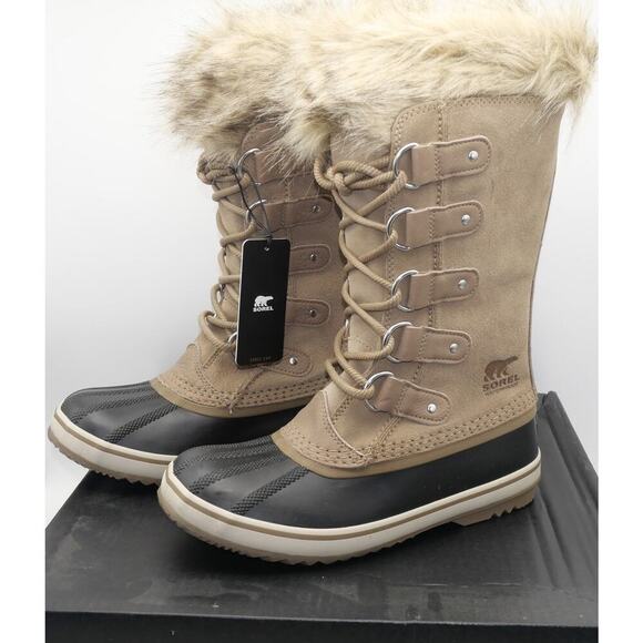 NEW Sorel Women's 7.5 Joan of Artic Snow Boots Waterproof Khaki Brown - Picture 2 of 10